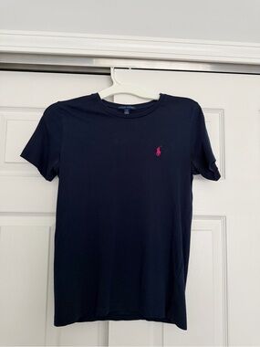 Ralph Lauren Navy Crewneck Tee with White Label
